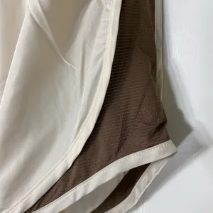 NEW‎ Flex’N women’s tan cream brown lined drawstring pull on athletic shorts XL thumbnail 3