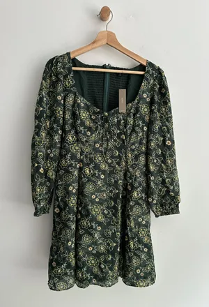 J.Crew Floral Green Mini Dress thumbnail 6