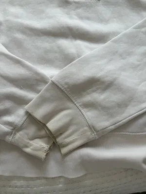 Aeropostale white hoodie size small so cute and comfy just trying to declutter There are 2 small holes on each arm as pictured thumbnail 5