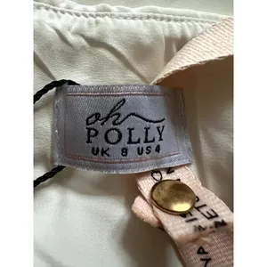 Oh Polly Petula Lace Trim Midaxi Midi Dress in White size 4 New Sleeveless thumbnail 6