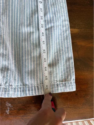 REWASH Blue and White Striped Jumpsuit with Belt Size S thumbnail 10