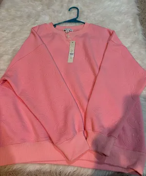 NWT she and sky smiley embroidered sweatshirt Pink Size M thumbnail 1