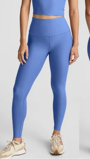 Beyond Yoga Spacedye Caught In The Midi High Waisted Legging in Purple L thumbnail 1