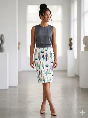 Ovi White Cactus Skirt thumbnail 2
