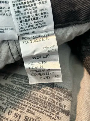 Levi's 501 Faded Black/Grey Button Fly Denim Ankle Jens Size 24 x 30 thumbnail 12