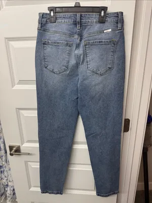 KanCan Distressed Washed Blue High-Rise Button-Fly Skinny Jeans thumbnail 3