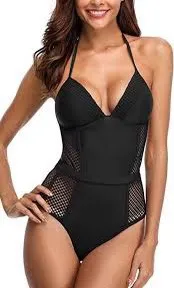 One Piece Bathing Suit Black Size L thumbnail 2