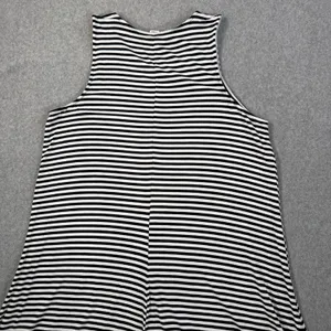 Old Navy Women's Large Black White Stripe Tank Dress Casual Sleeveless Swing thumbnail 8