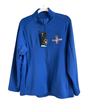 Antigua‎ Women MLB Texas Rangers 2023 World Series Generation Zip Jacket XL NEW thumbnail 1