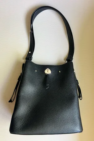 Kate Spade Marti Small Bucket Bag Black Pebbled Shoulder Crossbody NWOT thumbnail 1