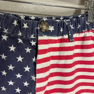 Meripex Apparel American Flag Shorts Red White Blue Patriotic Stars Stripes M thumbnail 3