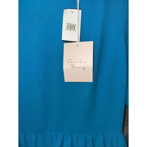 NEW Charles Henry Nordstrom Turquoise Sheath Dress Sz S Ruffle Waist #784 thumbnail 4