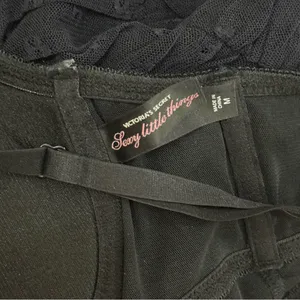 Victoria's Secret "Sexy Little Things" Black Lingerie lace ruffle hem size M thumbnail 5