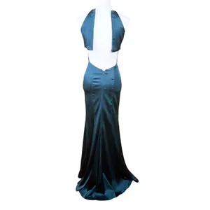 Sherri Hill Formal Gown Size 00 Teal Satin Open Back High Slit Prom Dress Party thumbnail 5
