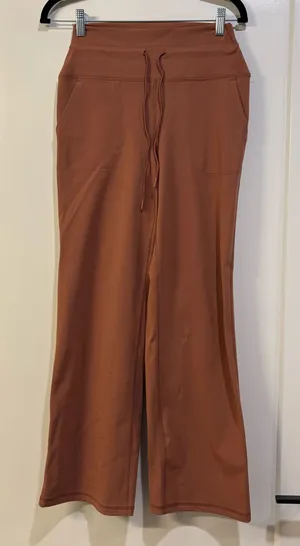 Avalanche Rust Brown Women's Wide-Leg Drawstring Pants Size Medium thumbnail 1