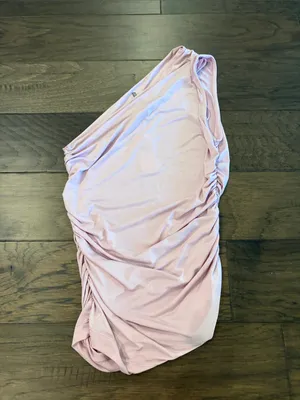 New With Tags Anthropologie Fitted One Shoulder Lilac Top Sz S thumbnail 7