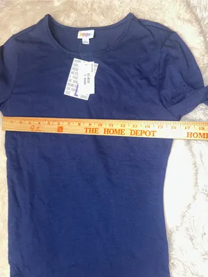 LulaRoe navy blue long sleeve top bodysuit shirt NWT woman size large thumbnail 4