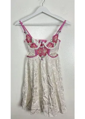 FOR LOVE & LEMONS Festival Floral Slip Dress in White Multi Size XX-Small NWT thumbnail 5
