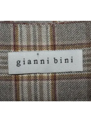 Gianni Bini Brown Plaid Straight Trousers Pants Size 12 Slit Hems Career Retro thumbnail 8