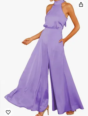 NWT S Deer Womens Sleeveless Halter Tied Jumpsuit with Pockets | Size: XXL thumbnail 1