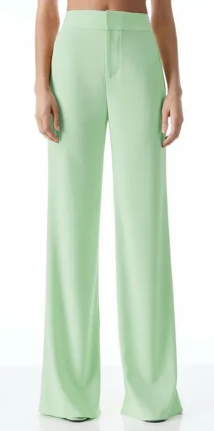 Alice + Olivia Deanna High Waisted Bootcut Trouser Pants in Seafoam Green Size 6 thumbnail 1