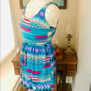 Dolce Vita Blue Multicolored Dress Sz XS thumbnail 3