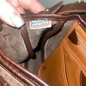 ✨Vintage Dooney & Bourke Awl Leather Compartment Flap Brown Bag✨ thumbnail 9