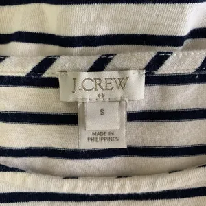 J Crew Factory Top Small Black Tan Striped Bell Sleeve Preppy Casual thumbnail 5