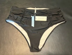 CUPSHE NWT Size 1X Black Ruched HighRise Bottoms. thumbnail 1