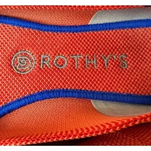 Rothy's Persimmon Marina Stripe Retired Women’s Round Toe Flats SZ 7.5 thumbnail 15