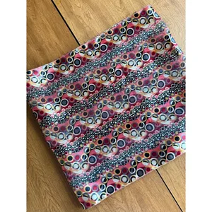 Y2K Mod Circle Print Skinny Scarf Retro Pink Geometric Neck Scarf thumbnail 7