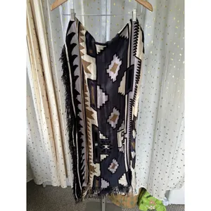 Unbranded Lightweight Southwestern Native American Navaho Fringe Scarf Shawl thumbnail 3