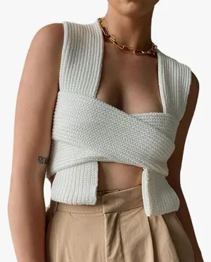 Boutique Knit Wrap Top thumbnail 2