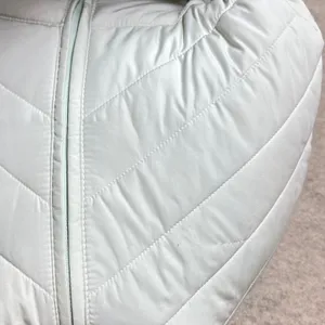 T‎ by Talbots Packable Puffer Jacket XL Mint Green Chevron Quilted Zip Up EUC thumbnail 8