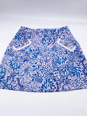 Lilly Pulitzer Luxletic Monica Skort High Tides Good Vibes Size 2 Stretch UPF 50 thumbnail 3