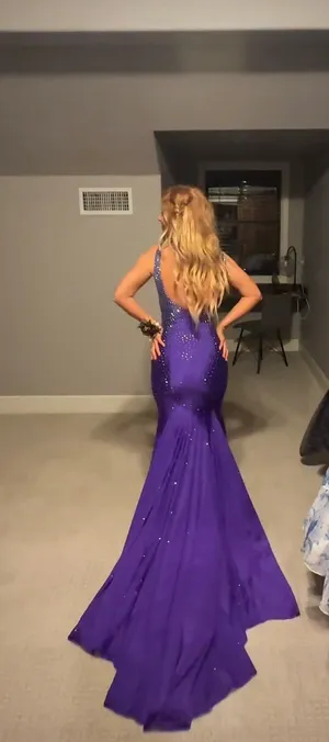 glory prom dress Purple Size 4 thumbnail 4