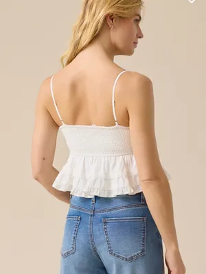 Altar'd State Kendall Crochet Babydoll Top thumbnail 2