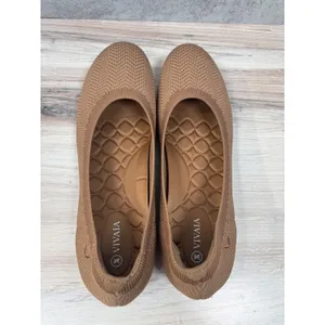 VIVAIA Claire Round Toe Flats NEW Size 43 US 11 Knit Chevron Slip On thumbnail 7