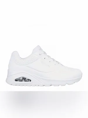 Skechers Uno-Flex All-White Low-Top Lace-Up Sneakers Size 7.5 thumbnail 3