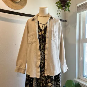 Madewell Cream Cotton Button Side Oversized Shirt Size Medium thumbnail 11