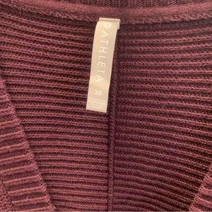 Athleta Cardigan Oversized Chunky Knit Burgundy Size XS thumbnail 3