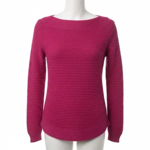 NEW Lauren Ralph Lauren Sweater XSMALL Magenta Pink Textured Boatneck Pullover thumbnail 2