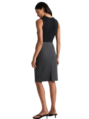 Quince ultra stretch pencil skirt XS charcoal gray professional office work chic thumbnail 6
