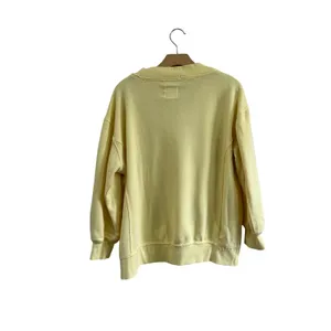 Pink Rose Yellow V Neck Sweater S Soft Relaxed Cozy‎ Lived In Casual Chic thumbnail 2
