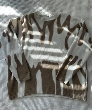 Oversized Cream Sweater Tan Size L thumbnail 1