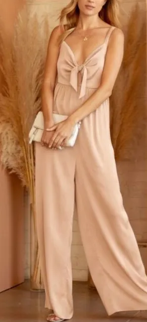 ANDREE BY UNIT Blush Sleeveless Jumpsuit thumbnail 1