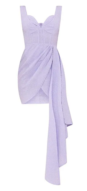 Pretty Little Thing Lilac Corset Style Dress Drape thumbnail 3