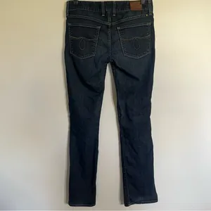 Lucky Brand Lola Boot Women's 2/26 LONG Ankle Dark Wash Blue Denim Bootcut Jeans thumbnail 15