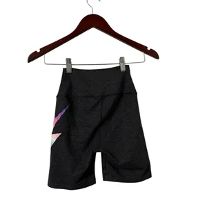 AVIATOR NATION 6” Rainbow Pink High Rise Bolt Graphic Bike Shorts thumbnail 9