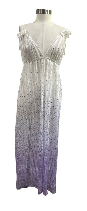 Vintage Berkleigh Petite Slip Dress Lace Trim Maxi‎ Nightgown Fairycore S/M thumbnail 1